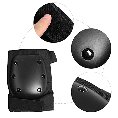 Okuyonic Almohadilla Protectora para niños, FUNCIÓN 6pcs Juego de Rodilleras Protectoras Adecuado para Muñequeras Protectores de Rodilla de Codo para Patinar para(Metro)