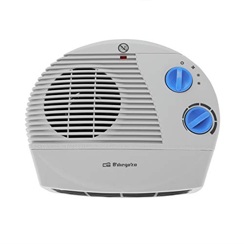 Orbegozo FH 5008 - Calefactor eléctrico con dos niveles de calor y modo ventilador de aire frío, 2000 W, Blanco