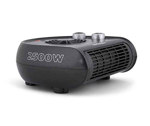 Orbegozo FH 5032 - Calefactor, termostato regulable, 2 niveles de potencia, función ventilador aire frío, calor instantáneo, indicador luminoso, asa de transporte, 2500 W, negro