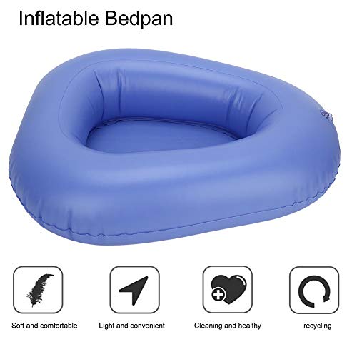 Orinal inflable, reutilizable, suave, cómodo, postrado en cama, pacientes con bomba de aire, orinal inflable, aire inflado, cama, cojines, orinal, lavable, anciano portátil, postrado en cama