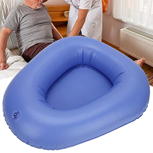 Orinal inflable, reutilizable, suave, cómodo, postrado en cama, pacientes con bomba de aire, orinal inflable, aire inflado, cama, cojines, orinal, lavable, anciano portátil, postrado en cama