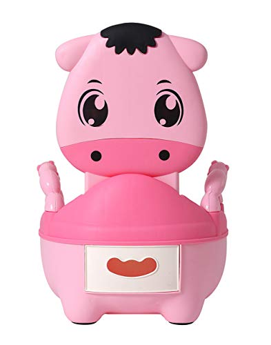 Orinales Infantiles WC Portatil Niños: Orinal Bebe Infantil Inodoro - Asiento Vater Water Urinario Niño Niña - Silla Urinal Bacinilla Infant - Retrete Aprendizaje Bebé con Cojín Blando Ganado Rosa