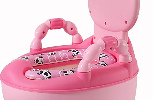 Orinales Infantiles WC Portatil Niños: Orinal Bebe Infantil Inodoro - Asiento Vater Water Urinario Niño Niña - Silla Urinal Bacinilla Infant - Retrete Aprendizaje Bebé con Cojín Blando Ganado Rosa