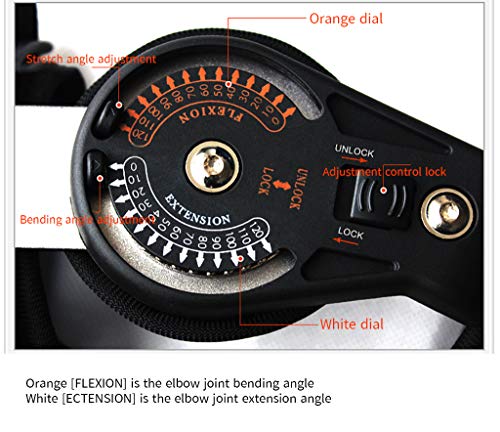 Órtesis de ROM Órtesis de Codo Ajustable Órtesis de Codo abrazado Brazo de Soporte Codo de Soporte Fijación de la articulación del Codo Órtesis Corrección del límite Órtesis Protector de fracturas R