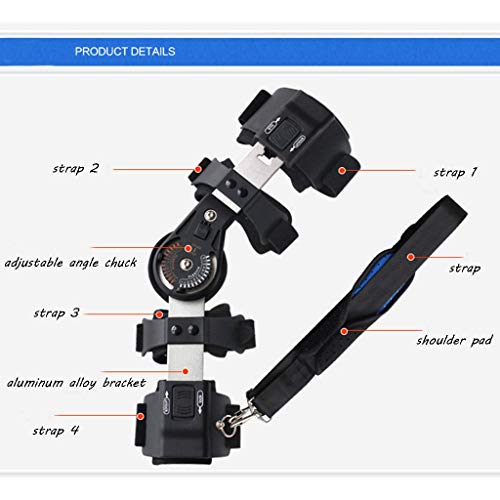 Órtesis de ROM Órtesis de Codo Ajustable Órtesis de Codo abrazado Brazo de Soporte Codo de Soporte Fijación de la articulación del Codo Órtesis Corrección del límite Órtesis Protector de fracturas R