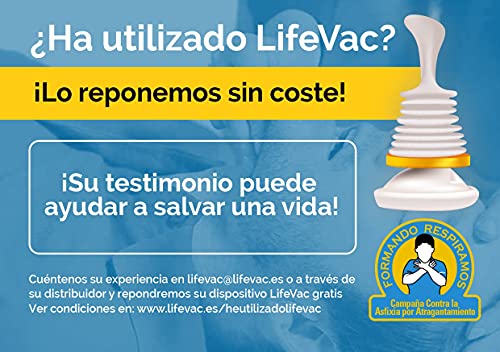 Pack antiasfixia. LifeVac Emergencia en asfixia por atragantamiento.