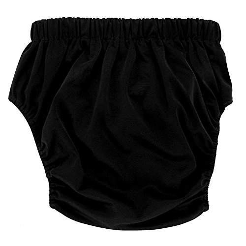 Pañales Adultos de Tela, Pañal Reutilizable Lavable Ajustable Pañal Grande para el Cuidado de la Incontinencia Cuidado pañal de Tela Pantalones Respirables del Panal (Negro)