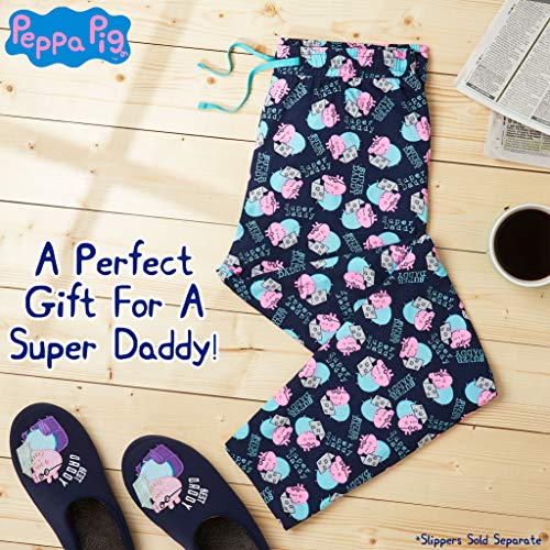 Peppa Pig Pantalon Pijama Hombre, Ropa para Hombre 100% Algodon Suave, Pantalones Largos Hombre de Pijama, Regalos para Hombre y Chico Adolescente Talla S - 3XL (XL)