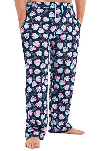 Peppa Pig Pantalon Pijama Hombre, Ropa para Hombre 100% Algodon Suave, Pantalones Largos Hombre de Pijama, Regalos para Hombre y Chico Adolescente Talla S - 3XL (XL)