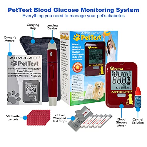 PetTest Advocate Blood Glucose Monitoring System for Dogs and Cats