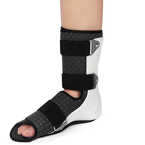 PHASFBJ Fascitis Plantar Férula Nocturna, Tobillera de Pie para Fractura de Botas para la Fascitis Plantar Dolor del Talón Adecuado Air Cast Walker Corto Pies Soporte,Blackright,S