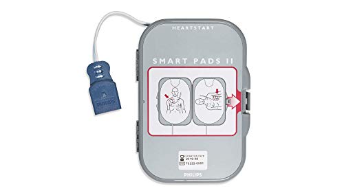 PHILIPS Electrodos ADULTOS y PEDIÁTRICOS para desfibrilador HeartStart FRx - Cartucho de repuesto SMART PADS II 989803139261 (1 par de placas)