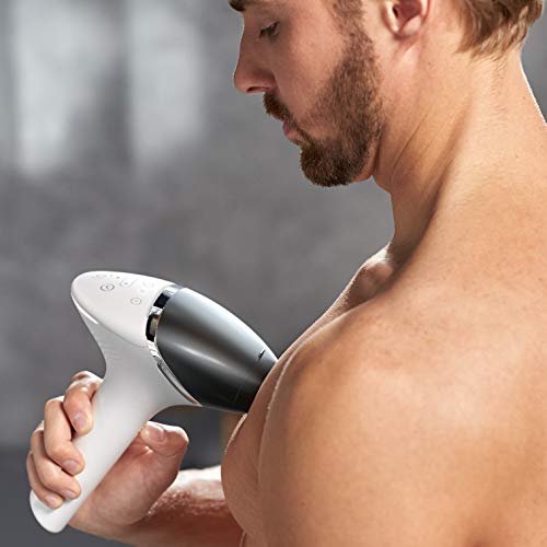 Philips Lumea for Men BG9041/00 - Depiladora Luz Pulsada para hombres, depilación permanente del vello visible en casa para brazos, axilas, espalda, pecho y piernas