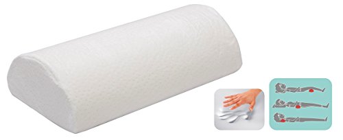 Pikolin Home - Almohada viscoelástica de piernas de firmeza media con forma de media luna ergonómica, adaptable y transpirable