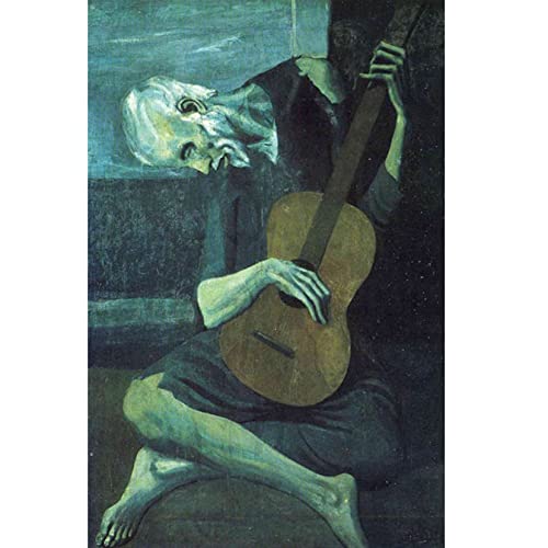 Pintura de Picasso el viejo guitarrista ciego 5D DIY diamante pintura taladro completo bordado decoración del hogar punto de cruz artesanía 50 * 60