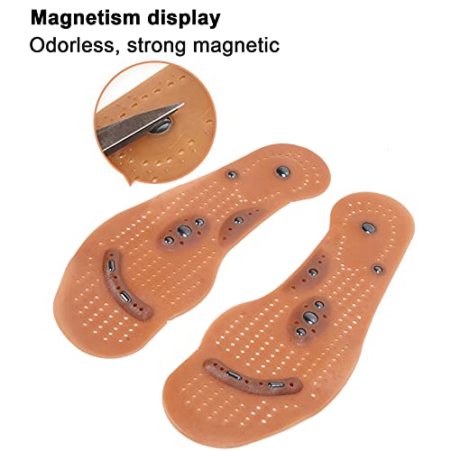 Plantillas magnéticas para pies, plantillas magnéticas de silicona, almohadillas para zapatos de masaje con imán transpirable para adelgazar y aliviar el dolor, plantillas de masaje(Small)