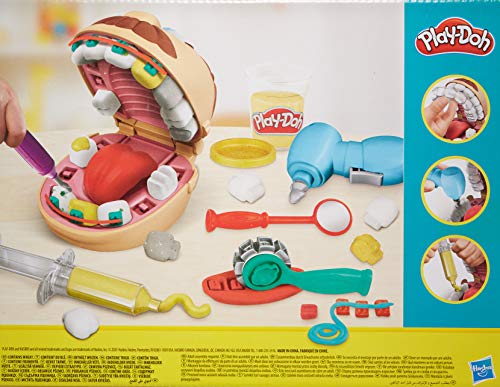 Play-Doh Juguete El Dentista Bromista niños a Partir 3 años con 8 Botes, no tóxico, Colores Surtidos