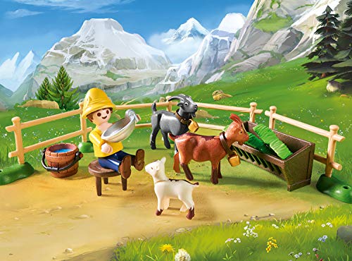 PLAYMOBIL Heidi Establo de Cabras de Pedro, A partir de 4 años (70255)