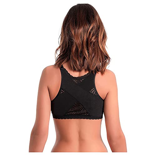 Playtex Soutien-Gorge Emboitant Sans Armature Ideal Posture Sujetador sin Aros, Negro (Noir 001), 100C para Mujer