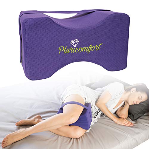 Pluricomfort Almohada para Piernas para Dormir. Alivia el Dolor de Cadera y Espalda. Cojin para Dormir de Lado Entre Las Piernas.