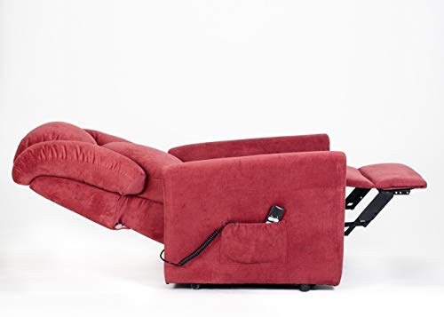 POLTRONE ITALIA - Sillón elevable eléctrico 2 motores todas las posiciones deducible 19% personalizable, accesorios y entrega domicilio - Sillóna-Sofia-2M-CS-TARED2 rojo antimanchas