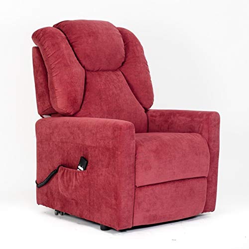 POLTRONE ITALIA - Sillón elevable eléctrico 2 motores todas las posiciones deducible 19% personalizable, accesorios y entrega domicilio - Sillóna-Sofia-2M-CS-TARED2 rojo antimanchas