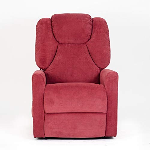 POLTRONE ITALIA - Sillón elevable eléctrico 2 motores todas las posiciones deducible 19% personalizable, accesorios y entrega domicilio - Sillóna-Sofia-2M-CS-TARED2 rojo antimanchas