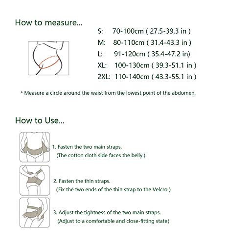Ponmoo Cinturón Mujer Embarazada XL，Abdomen Faja de premamá, Cinturón Apoyo Embarazada, Maternidad Faja, Premamá Banda, Fajas de Embarazo para premamá, Cinturón de Maternidad, Cinturón de Embarazo