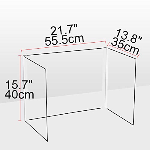 PortáTil Mamparas De ProteccióN 2.5mm Mampara Metacrilato PláStico Transparente Mampara Mostradores De Tiendas Pantalla Separadora Laterales Colegios Institutos Restaurante