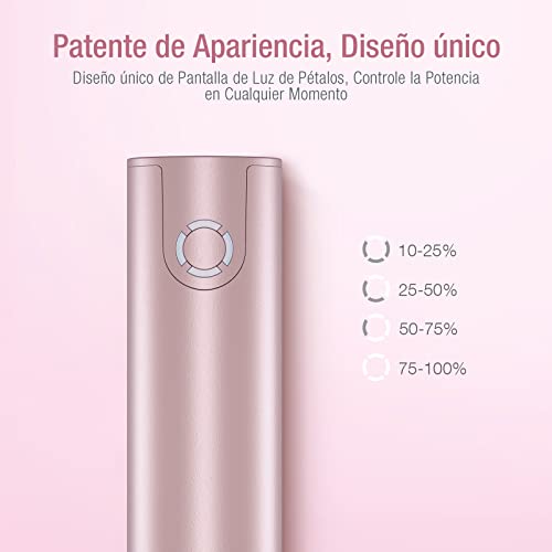 Power Bank 5000mAh Cargador Portátil con Salida de 2.4A, Batería Externa Móvil para Teléfonos Inteligentes, Tablets y Más-Rosado