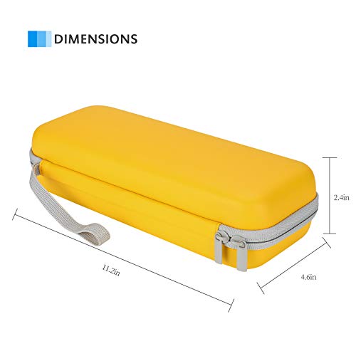 ProCase Estuche Goma EVA para Estetoscopio, Caja Foam Antichoques de Viaje para Fonendoscopio 3M Littmann/MDF/Riester/ADC, Almacenamiento con Bolsillo de Malla para Accesorios -Amarillo