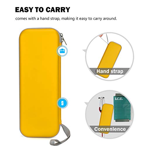 ProCase Estuche Goma EVA para Estetoscopio, Caja Foam Antichoques de Viaje para Fonendoscopio 3M Littmann/MDF/Riester/ADC, Almacenamiento con Bolsillo de Malla para Accesorios -Amarillo