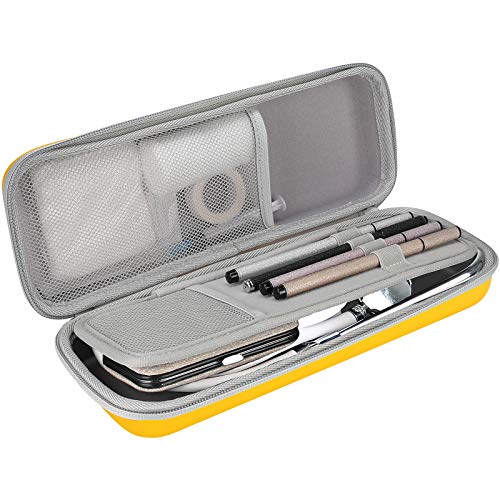 ProCase Estuche Goma EVA para Estetoscopio, Caja Foam Antichoques de Viaje para Fonendoscopio 3M Littmann/MDF/Riester/ADC, Almacenamiento con Bolsillo de Malla para Accesorios -Amarillo