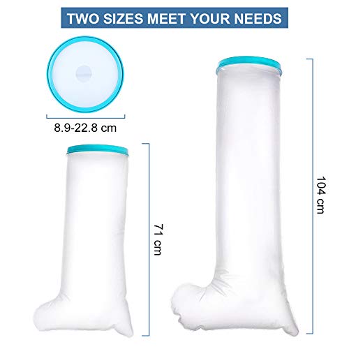 Protector de Escayola Impermeable Pierna, Protector de Ducha Pierna, elástico, Funda Protectora para Ducha Pierna Adulto, 104cm