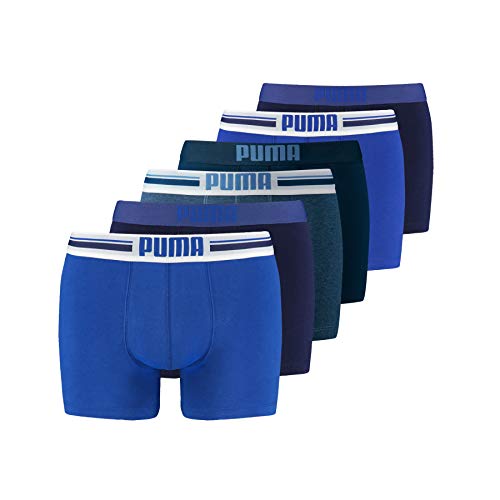 Puma Placed Logo - Pack de 2 bóxers para hombre, color azul, talla L