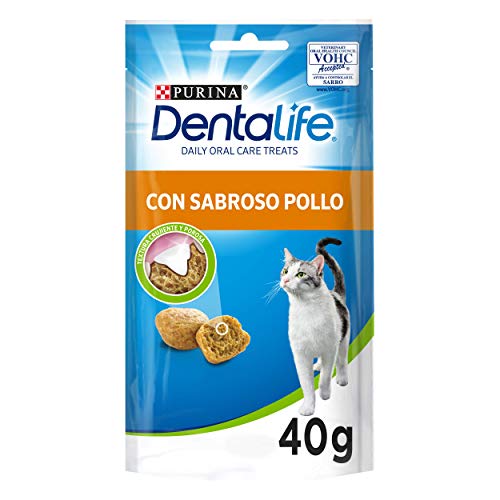 Purina DentaLife Snack Dental para Gato con Sabor a Pollo 8 x 40 g - 1 Pack