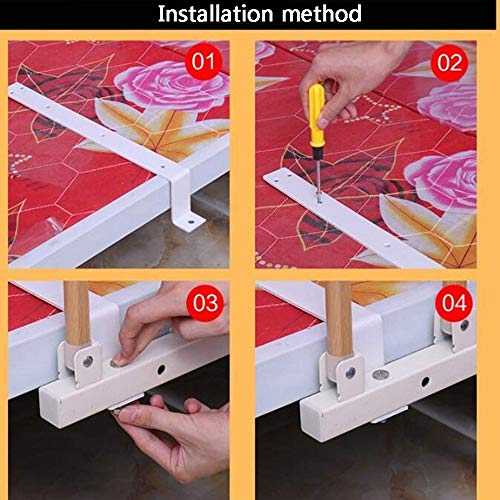 QIANCHENG-Bed Rails Barrera de Cama Senior de Seguridad Plegado Barandilla de la Cama for el Hospital casero Manija de Asistencia, Individual Doble King Queen Size, 120 × 40cm (Color : B)