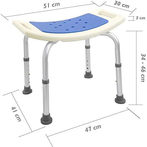 QIAOLI Taburete de Ducha ergonómico con Banco de Ducha de Altura Ajustable Silla de baño para Ancianos Asientos de Ducha para discapacitados para Adultos