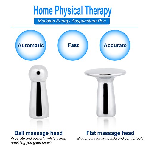 Qkiss Pluma de Acupuntura Portátil, Acupuntura Electrónica Masaje Pen Masajeador Detector de Puntos de Acupuntura Pluma, para Aliviar el Dolor