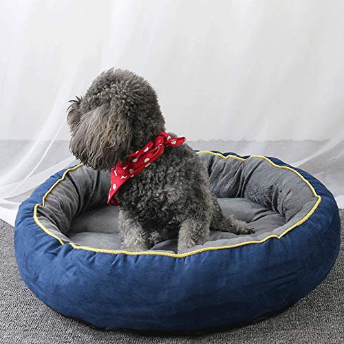 QXIAO Cama para Perros Colchón Grande para Dormir para Mascotas Cama para Abrazos Perrera Lavable Suave Y Cómoda Alfombrilla para Perros Gatos Mascotas Cama para Abrazos Perrera,Blue-L