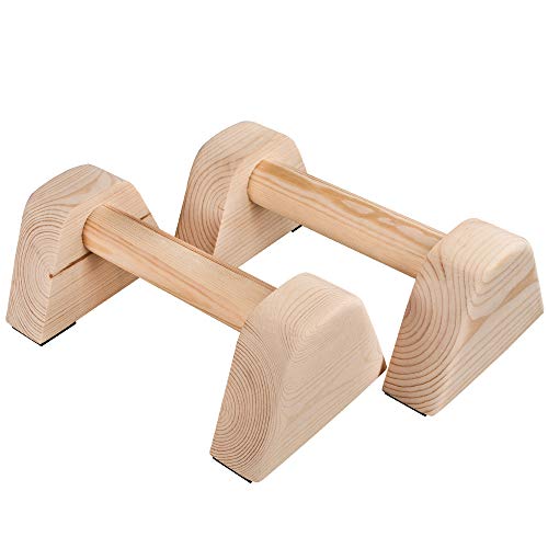 RAMASS Fitness Barras Paralela, Push Up Bars, Mini Parallettes De Madera, Barras De Gimnasia, Calistenia