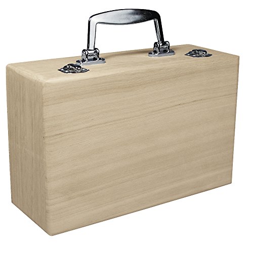 Rayher 6158000 - Maletín de Madera con asa de Metal (Medidas: 25 x 16 cm, Altura 9 cm)