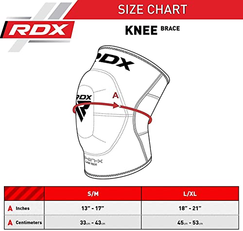 RDX Rodillera de Neopreno Rodilla De La Guardia Soporte Elástico Acolchado Protector Entrenamiento Rodilleras Powerlifting MMA Fitness (Se Vende como un Solo Elemento)