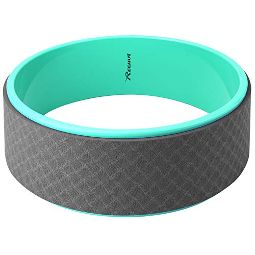 REEHUT Rueda de Yoga para la Dharma 32cm×13cm Yoga Wheel, Mejorar la Flexibilidad y Resistencia y Aliviar el Dolor y Estrés en su Espalda y Hombros de