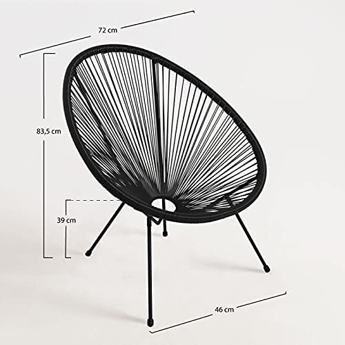 Regalos Miguel - Sillas Comedor - Silla Karibic - Negro - Envío Desde España