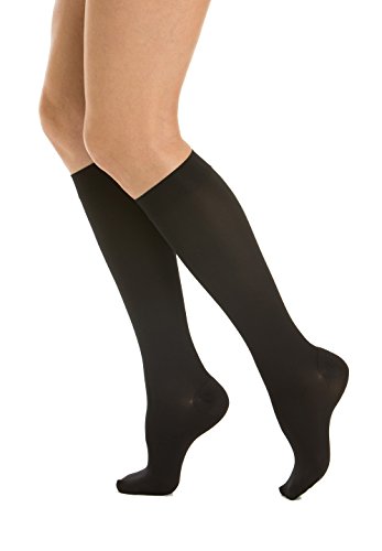 Relaxsan M2150 (Negro, Tg.5) Calcetines a la rodilla ortopédicos compresión graduada médica clase 2 - K2 microfibra