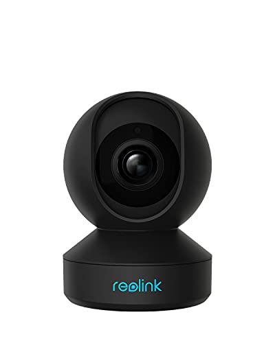 Reolink Cámara de Vigilancia WiFi Interior 4MP 2,4GHz/5GHz WiFi, Pan Tilt Cámara IP Monitor para Bebé/Ancianos/Mascotas, Audio Bidireccional Visión Nocturna, con Ranura para Tarjeta SD, E1 Pro Negro