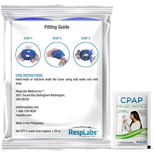 RespLabs CPAP Mask Liners - Se adapta a la mascarilla facial completa Dreamwear, paquete de 3 - Absorbe la humedad, reduce la presión y mejora la comodidad. Fundas de algodón súper suaves y lavables.