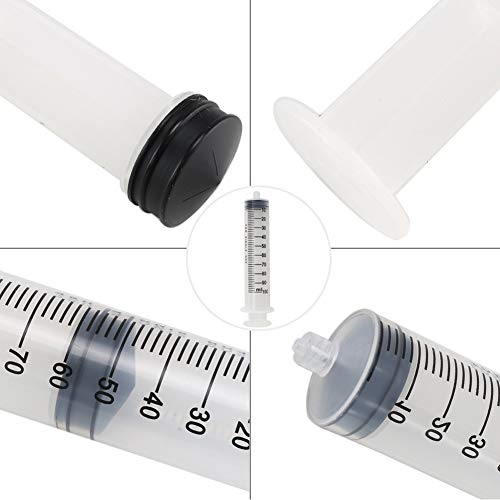 REYOK 3PCS Jeringa 150ML + 100CM Inyector de Tubo plástico práctico Extractor de succión de Fluido de Manguera Larga Reutilizable para Aceite de Motor Tinta Hidropónica Líquido Pegamento DIY