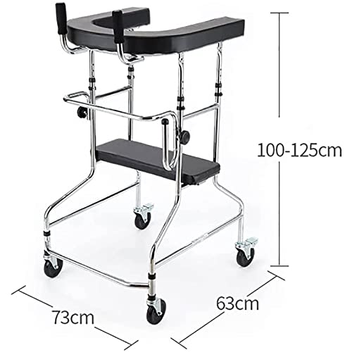 RGHS Andador Vertical, Andador con Andador Plegable De Pie Ajustable con Reposabrazos Acolchados, Dispositivo De Rehabilitación, Ayuda para Caminar para Discapacitados, Capacidad De Carga 100 Kg